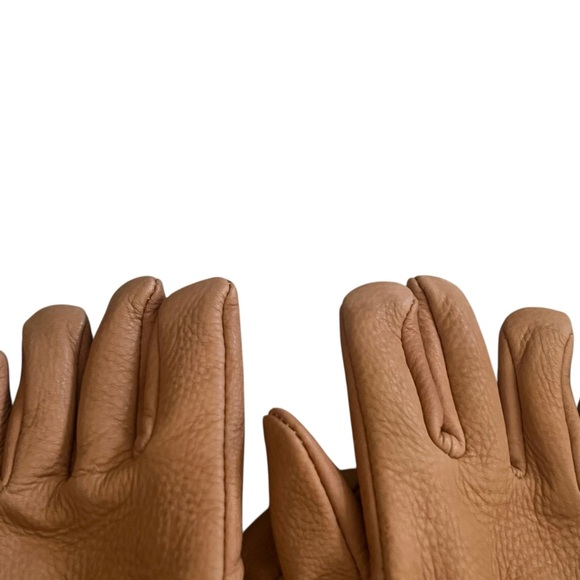 Duckworth Tan Deerskin Roper Soft Deerskin Leather Fleece Lined Gloves Large - Picture 3 of 7